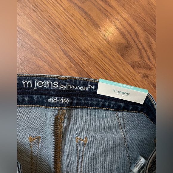 NWT M Jeans by Maurice’s Size 10 Mid Rise Regular Dark Wash Jeans. - Picture 4 of 13